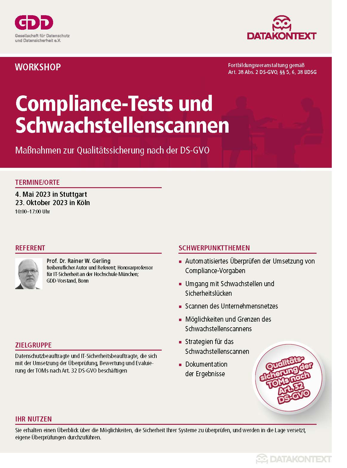 Compliance-Tests und Schwachstellenscannen