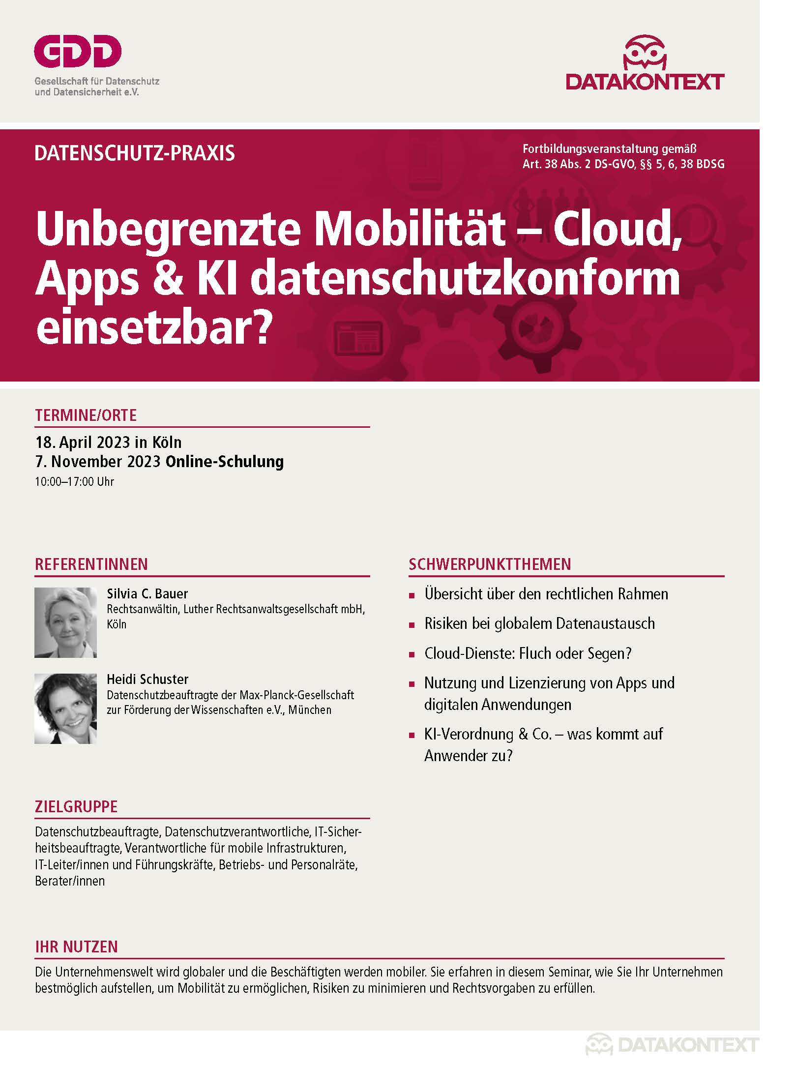 Unbegrenzte Mobilität – Cloud, Apps & KI datenschutzkonform einsetzbar?
